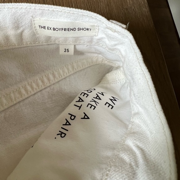 Aritzia The Denim Forum The ex-boyfriend shorts white denim 25 - Picture 2 of 9